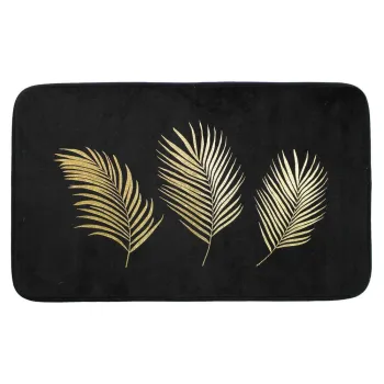 Covoras de baie negru-auriu 45x75 cm Orbella - douceur d'interieur imagine