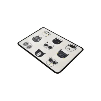 Covoras de baie negru/bej 40x60 cm Cutie - Foutastic imagine