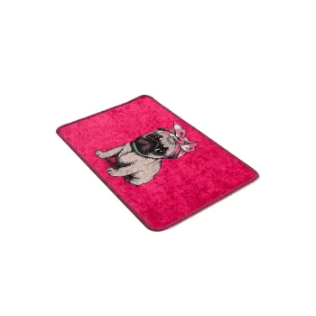 Covoras de baie roz 40x60 cm Pink Pug - Foutastic imagine