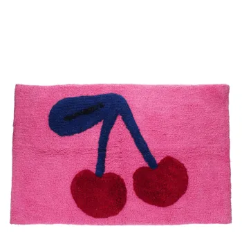 Covoras de baie roz din material textil 83x52,5 cm Cherry - Rex London imagine