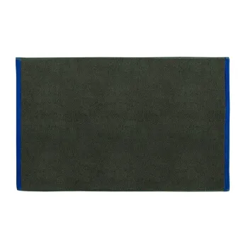 Covoras de baie verde inchis/albastru din bumbac organic 50x80 cm Soft - Mette Ditmer Denmark imagine