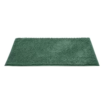 Covoras de baie verde inchis din material textil 50x80 cm Chenille - Allstar imagine