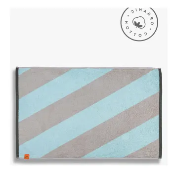 Covoras de baie verde menta din bumbac organic 50x80 cm Diagonal - Mette Ditmer Denmark imagine