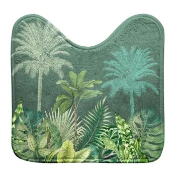 Covoras de baie verde pentru WC din material textil 45x45 cm Vagabonde - douceur d'interieur imagine