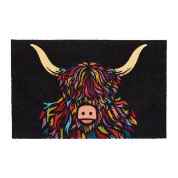 Covoras de intrare 40x60 cm Highland Cow - Artsy Doormats imagine