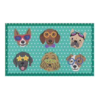 Covoras de intrare 40x70 cm Dogs on Polka Dots - Artsy Doormats imagine