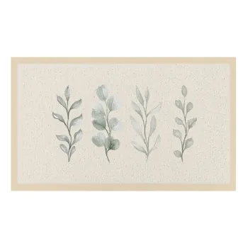 Covoras de intrare 40x70 cm Neutral Leaves - Artsy Doormats imagine