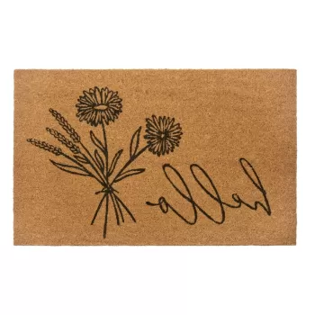 Covoras de intrare din fibre de cocos 75x45 cm Hello & Flowers - Hanse Home imagine