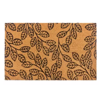 Covoras de intrare din fibre de cocos 75x45 cm Leafs - Hanse Home imagine