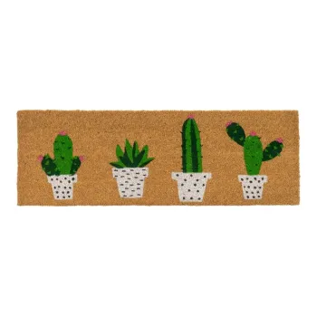 Covoras de intrare din fibre de nuca de cocos 25x75 cm Cactus - Casa Seleccion imagine