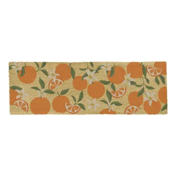Covoras de intrare din fibre de nuca de cocos 40x120 cm Orange - Artsy Doormats imagine
