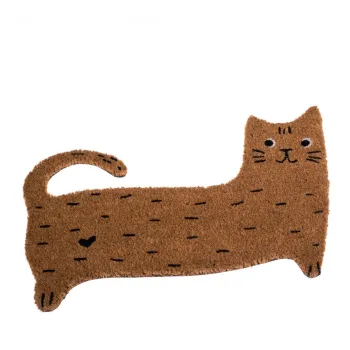 Covoras de intrare din fibre de nuca de cocos 40x60 cm Cat - Dakls imagine