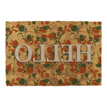 Covoras de intrare din fibre de nuca de cocos 40x60 cm Hello Floral - Artsy Doormats imagine