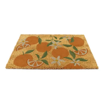 Covoras de intrare din fibre de nuca de cocos 40x60 cm Orange - Artsy Doormats imagine