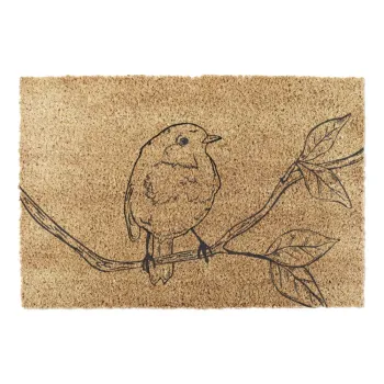 Covoras de intrare din fibre de nuca de cocos 40x60 cm Pencil Robin - Artsy Doormats imagine