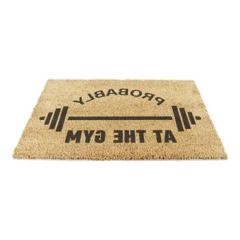 Covoras de intrare din fibre de nuca de cocos 40x60 cm Probably At The Gym - Artsy Doormats imagine