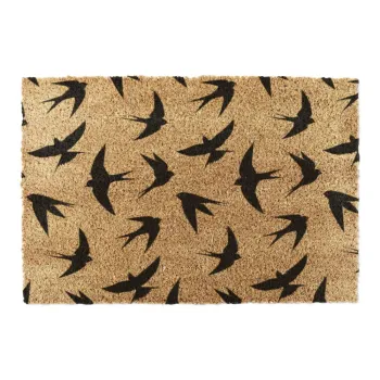 Covoras de intrare din fibre de nuca de cocos 40x60 cm Swallows - Artsy Doormats imagine