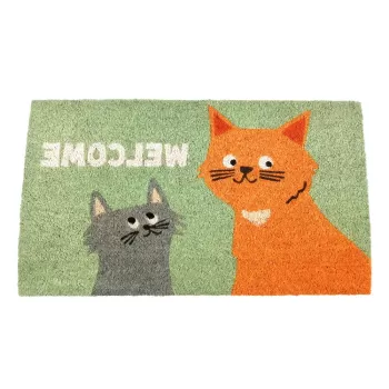 Covoras de intrare din fibre de nuca de cocos 43x73 cm Nine Lives - Rex London imagine