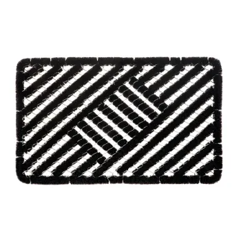 Covoras de intrare din fibre de nuca de cocos 45x75 cm Coco Black - Hanse Home imagine