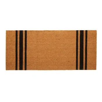 Covoras de intrare din fibre de nuca de cocos 55x125 cm Black Stripe - Premier Housewares imagine