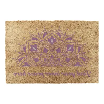 Covoras de intrare din fibre de nuca de cocos 60x90 cm Find Your Inner Peace - Artsy Doormats imagine