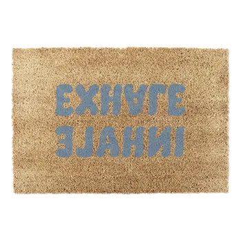 Covoras de intrare din fibre de nuca de cocos 60x90 cm Inhale Exhale - Artsy Doormats imagine