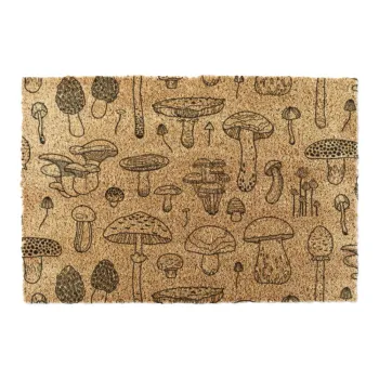 Covoras de intrare din fibre de nuca de cocos 60x90 cm Mushrooms - Artsy Doormats imagine