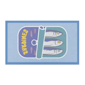 Covoras de intrare din plastic reciclat 40x70 cm Sardine Tin - Artsy Doormats imagine