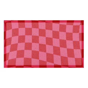 Covoras de intrare din plastic reciclat 40x70 cm Wavy Checkerboard - Artsy Doormats imagine