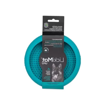 Covoras de lins pentru animale de companie UFO Turquoise - LickiMat imagine
