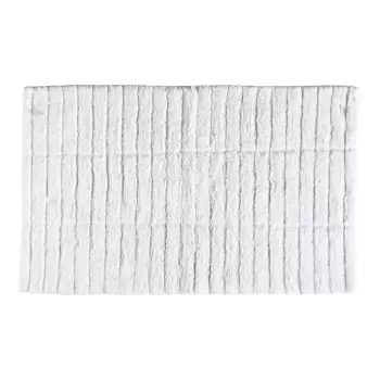 Covoras din bumbac pentru baie Zone Tiles, 80 x 50 cm, alb imagine