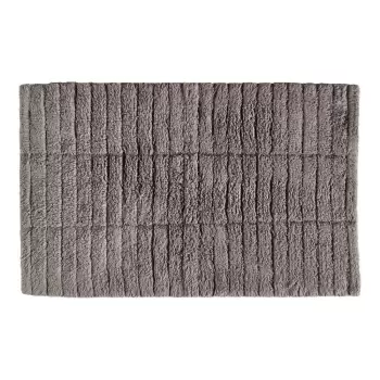 Covoras din bumbac pentru baie Zone Tiles, 80 x 50 cm, gri - maro imagine