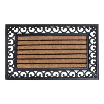 Covoras intrare cu fibre de cocos Esschert Design Geometry, 45,4 x 75,5 cm imagine