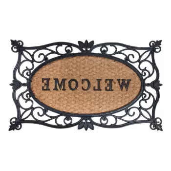 Covoras intrare cu fibre de cocos Esschert Design Hello imagine