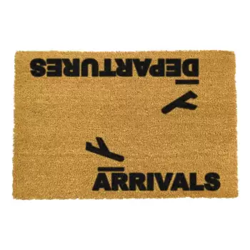 Covoras intrare din fibre de cocos Artsy Doormats Arrivals and Departures, 40 x 60 cm imagine