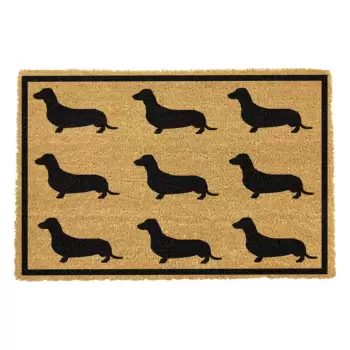 Covoras intrare din fibre de cocos Artsy Doormats Dachshund, 40 x 60 cm imagine