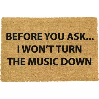 Covoras intrare din fibre de cocos Artsy Doormats Loud Music, 40 x 60 cm imagine