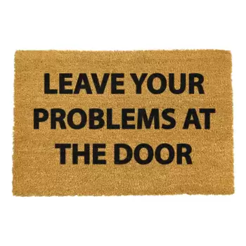 Covoras intrare din fibre de cocos Artsy Doormats No Problems, 40 x 60 cm imagine