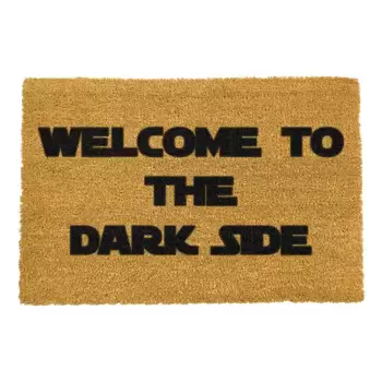 Covoras intrare din fibre de cocos Artsy Doormats Welcome to the Darkside, 40 x 60 cm imagine