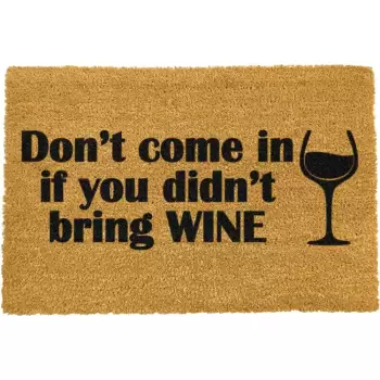 Covoras intrare din fibre de cocos Artsy Doormats Without Wine, 40 x 60 cm imagine