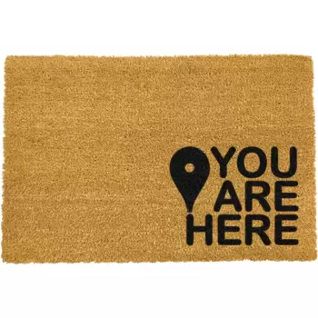 Covoras intrare din fibre de cocos Artsy Doormats You Are, 40 x 60 cm, negru imagine