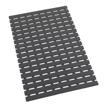 Covoras pentru cada sau cabina de dus Wenko Arinos, 63 x 40 cm, gri inchis imagine