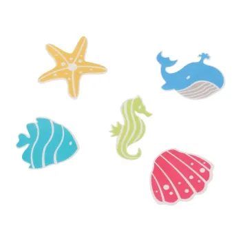 Covorase antiderapante pentru copii pentru cada 5 buc. 12x12 cm Waterworld - Spirella imagine