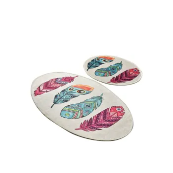 Covorase de baie 2 buc. 60x100 cm Feather - Foutastic imagine