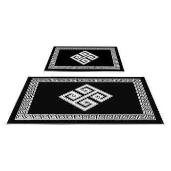 Covorase de baie alb-negru 2 buc. - Foutastic imagine