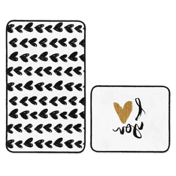 Covorase de baie alb-negru in set de 2 buc. 100x60 cm - Minimalist Home World imagine
