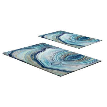 Covorase de baie albastre 2 buc. 60x100 cm - Foutastic imagine