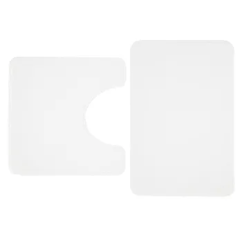 Covorase de baie albe pentru WC 2 buc. din spuma cu memorie 50x80 cm Anti-Bacterial - Catherine Lansfield imagine