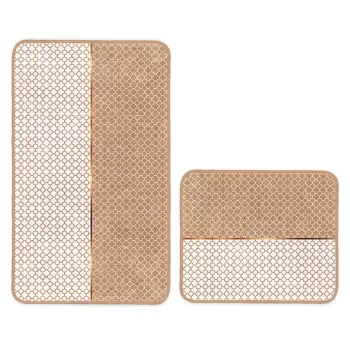 Covorase de baie bej in set de 2 buc. 100x60 cm - Minimalist Home World imagine