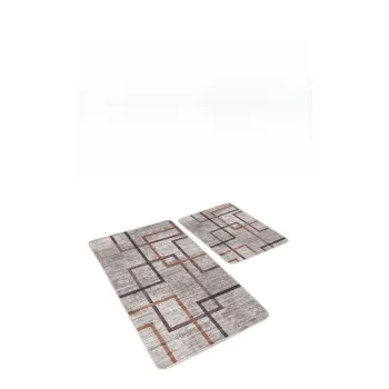 Covorase de baie gri 2 buc. din catifea 60x100 cm - Mila Home imagine